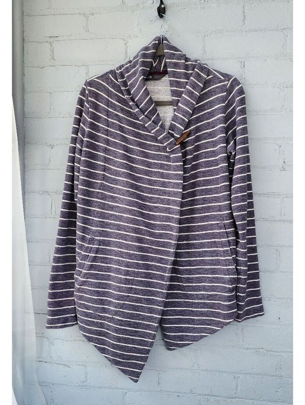 The North Face Women's Medium Striped Shawl Collar Cardigan Sweater